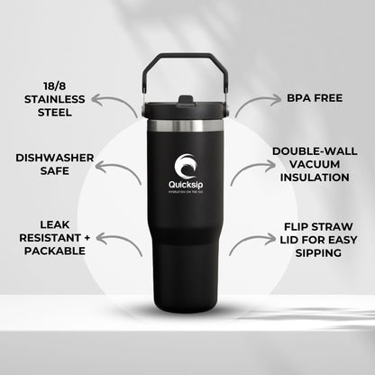 30oz Stainless Steel Tumbler Jet Black